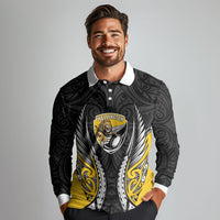 Wellington 2026 Rugby Custom Long Sleeve Polo Shirt NZ Maori Silver Fern