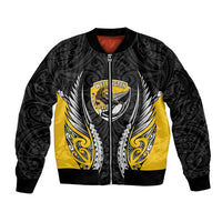 Wellington 2026 Rugby Custom Sleeve Zip Bomber Jacket NZ Maori Silver Fern