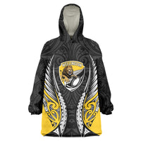 Wellington 2026 Rugby Custom Wearable Blanket Hoodie NZ Maori Silver Fern