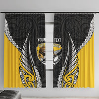 Wellington 2026 Rugby Custom Window Curtain NZ Maori Silver Fern