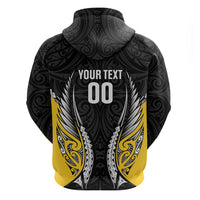 Wellington 2026 Rugby Custom Zip Hoodie NZ Maori Silver Fern LT14 - Polynesian Pride