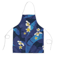 Teal Purple Banana Leaf Hawaii Apron Lau Maia Plumeria Tropical Summer Vibes
