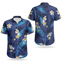 Teal Purple Banana Leaf Hawaii Couples Matching Long Sleeve Bodycon Dress and Hawaiian Shirt Lau Maia Plumeria Tropical Summer Vibes