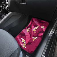 Pink Banana Leaf Hawaii Car Mats Lau Maia Plumeria Tropical Summer Vibes