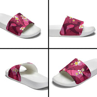 Pink Banana Leaf Hawaii Slide Sandals Lau Maia Plumeria Tropical Summer Vibes