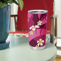 Pink Banana Leaf Hawaii Tumbler Cup Lau Maia Plumeria Tropical Summer Vibes
