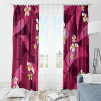 Pink Banana Leaf Hawaii Window Curtain Lau Maia Plumeria Tropical Summer Vibes