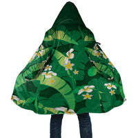Green Banana Leaf Hawaii Cloak Lau Maia Plumeria Tropical Summer Vibes