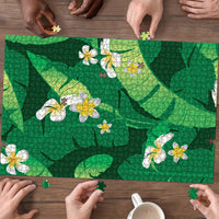 Green Banana Leaf Hawaii Puzzle Lau Maia Plumeria Tropical Summer Vibes
