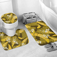 Yellow Banana Leaf Hawaii Bathroom Set Lau Maia Plumeria Tropical Summer Vibes
