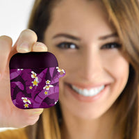 Purple Banana Leaf Hawaii AirPods Case Lau Maia Plumeria Tropical Summer Vibes