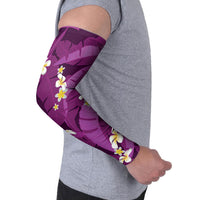 Purple Banana Leaf Hawaii Arm Sleeves Lau Maia Plumeria Tropical Summer Vibes