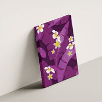 Purple Banana Leaf Hawaii Canvas Wall Art Lau Maia Plumeria Tropical Summer Vibes
