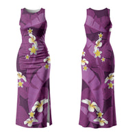 Purple Banana Leaf Hawaii Couples Matching Tank Maxi Dress and Long Sleeve Button Shirt Lau Maia Plumeria Tropical Summer Vibes