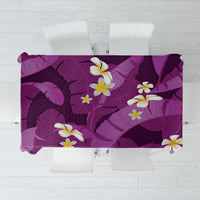 Purple Banana Leaf Hawaii Tablecloth Lau Maia Plumeria Tropical Summer Vibes