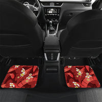 Red Banana Leaf Hawaii Car Mats Lau Maia Plumeria Tropical Summer Vibes