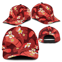 Red Banana Leaf Hawaii Classic Cap Lau Maia Plumeria Tropical Summer Vibes