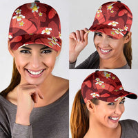 Red Banana Leaf Hawaii Classic Cap Lau Maia Plumeria Tropical Summer Vibes