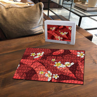 Red Banana Leaf Hawaii Puzzle Lau Maia Plumeria Tropical Summer Vibes