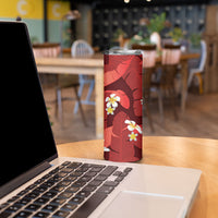 Red Banana Leaf Hawaii Skinny Tumbler Lau Maia Plumeria Tropical Summer Vibes