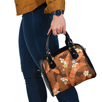 Orange Banana Leaf Hawaii Shoulder Handbag Lau Maia Plumeria Tropical Summer Vibes