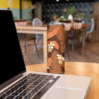 Orange Banana Leaf Hawaii Skinny Tumbler Lau Maia Plumeria Tropical Summer Vibes