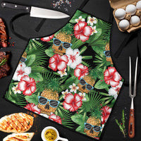 Pineapple Skull Aloha Hawaii Apron Summer Vibes Tropical Seamless Pattern - Polynesian Pride