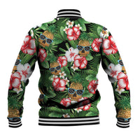 Pineapple Skull Aloha Hawaii Baseball Jacket Summer Vibes Tropical Seamless Pattern - Polynesian Pride