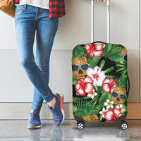 Pineapple Skull Aloha Hawaii Luggage Cover Summer Vibes Tropical Seamless Pattern LT14 - Polynesian Pride