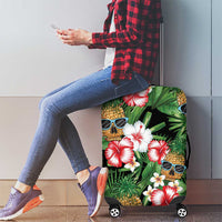 Pineapple Skull Aloha Hawaii Luggage Cover Summer Vibes Tropical Seamless Pattern LT14 - Polynesian Pride