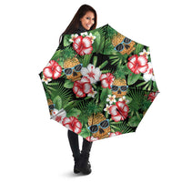 Pineapple Skull Aloha Hawaii Umbrella Summer Vibes Tropical Seamless Pattern - Polynesian Pride