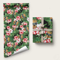 Pineapple Skull Aloha Hawaii Wrapping Paper Summer Vibes Tropical Seamless Pattern - Polynesian Pride