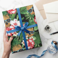 Pineapple Skull Aloha Hawaii Wrapping Paper Summer Vibes Tropical Seamless Pattern - Polynesian Pride