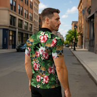 Pineapple Skull Aloha Hawaii Zipper Polo Shirt Summer Vibes Tropical Seamless Pattern LT14 - Polynesian Pride