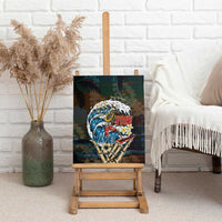 Aloha Hawaii Surfing Skull Canvas Wall Art Shaka Skeleton Ride The Waves - Polynesian Pride