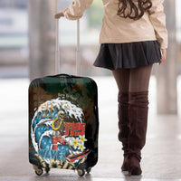 Aloha Hawaii Surfing Skull Luggage Cover Shaka Skeleton Ride The Waves LT14 - Polynesian Pride