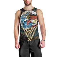 Aloha Hawaii Surfing Skull Men Tank Top Shaka Skeleton Ride The Waves - Polynesian Pride