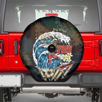 Aloha Hawaii Surfing Skull Spare Tire Cover Shaka Skeleton Ride The Waves - Polynesian Pride