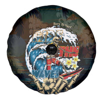 Aloha Hawaii Surfing Skull Spare Tire Cover Shaka Skeleton Ride The Waves - Polynesian Pride