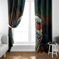 Aloha Hawaii Surfing Skull Window Curtain Shaka Skeleton Ride The Waves - Polynesian Pride