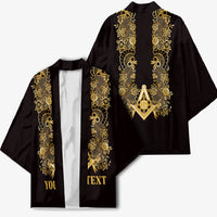 Personalised Filipino Freemasonry Kimono Masonic Barong Tagalog Inspired Ivory White