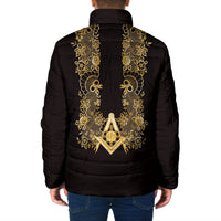 Personalised Filipino Freemasonry Padded Jacket Masonic Barong Tagalog Inspired Ivory White