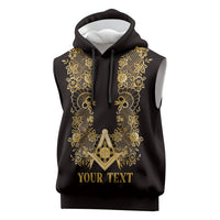 Personalised Filipino Freemasonry Sleeveless Hoodie Masonic Barong Tagalog Inspired Ivory White