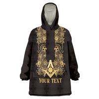 Personalised Filipino Freemasonry Wearable Blanket Hoodie Masonic Barong Tagalog Inspired Ivory White