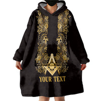 Personalised Filipino Freemasonry Wearable Blanket Hoodie Masonic Barong Tagalog Inspired Ivory White
