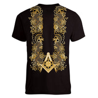 Personalised Filipino Freemasonry Women V-Neck T-Shirt Masonic Barong Tagalog Inspired Ivory White