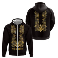 Personalised Filipino Freemasonry Zip Hoodie Masonic Barong Tagalog Inspired Ivory White