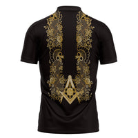 Personalised Filipino Freemasonry Zipper Polo Shirt Masonic Barong Tagalog Inspired Ivory White