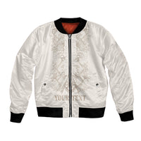 Personalised Filipino Freemasonry Bomber Jacket Masonic Barong Tagalog Inspired Black