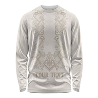 Personalised Filipino Freemasonry Long Sleeve Shirt Masonic Barong Tagalog Inspired Black
